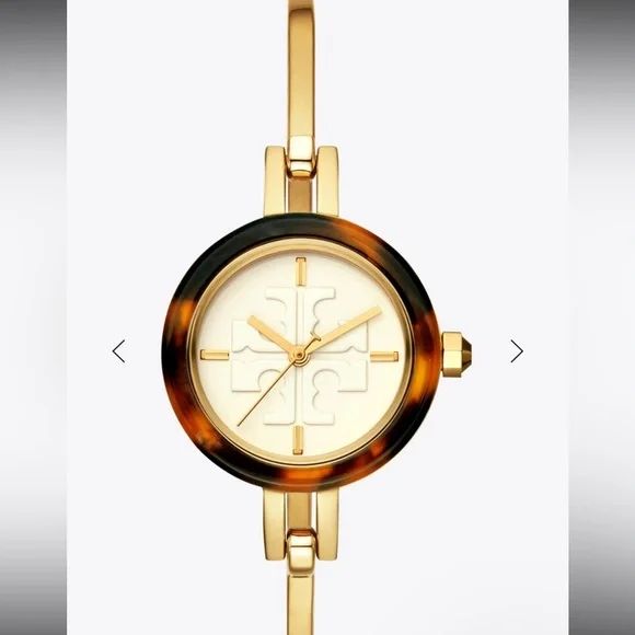 TORY BURCH GIGI BANGLE WATCH, MULTI-COLOR/GOLD-TONE, 27 MM Interchangeable Bands - Picture 5 of 14